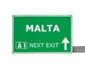 MALTA road sign isolated on white