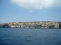 Malta seashore characteristic landscape steep limestone beach