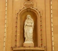 Malta, Sliema, sculpture of the Virgin Mary in the niche Parish Church of Stella Maris Royalty Free Stock Photo