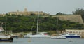 Malta, Sliema, Tigne Seafront, view of Fort Manoel Royalty Free Stock Photo