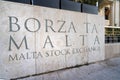 Malta Stock Exchange in Valletta