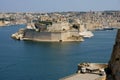 Malta Valetta harbour rampart view