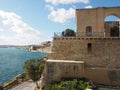 Malta Valleta Mediterranean Sea view with historical buildings Royalty Free Stock Photo