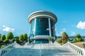 Municipality building Turkan Saylan Cultural Center where public courses and social organizations take place in a cloudless summer Royalty Free Stock Photo