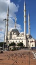 Maltepe Mosque Square. Empty streets on day 1 of the lockdown due to the Corona Virus pandemic. New type of coronavirus originated Royalty Free Stock Photo