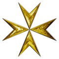 Maltese christianity cross gold symbol