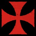 Maltese cross early, red.