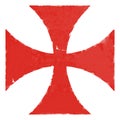 Maltese cross early, red.