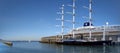 Maltese Falcon sail boat and NCL Cruise ship docked