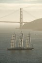Maltese Falcon Yacht under Golden Gate Bridge