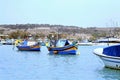 Maltese fishing boats, Marsaxlokk, Malta Royalty Free Stock Photo