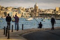 Maltese fishing. Quay of Kalkara, Birgu, Bormly, Valletta. Malta.