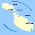 Maltese Islands map