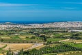 Maltese landscape. View from Mdina mediaval city