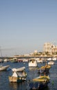 Maltese luzzu boat in harbor st. julian's malta