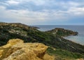 Stunning landscape of Maltese nature Qarraba between Gnejna bay and Ghajn tuffieha bay Riviera, Ta Lippija, Mgarr, Malta