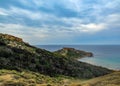 Stunning landscape of Maltese nature Qarraba between Gnejna bay and Ghajn tuffieha bay Riviera, Ta Lippija, Mgarr, Malta