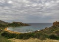 Stunning landscape of Maltese nature Qarraba between Gnejna bay and Ghajn tuffieha bay Riviera, Ta Lippija, Mgarr, Malta