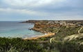 Stunning landscape of Maltese nature Qarraba between Gnejna bay and Ghajn tuffieha bay Riviera, Ta Lippija, Mgarr, Malta