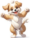 Maltese puppy dog cartoon character