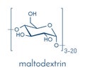 Maltodextrin food additive molecule. Skeletal formula.