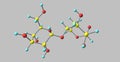 Maltose molecular structure isolated on grey