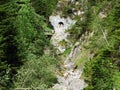 The Malunbach stream between the alpine villages of Steg and Malbun in the Liechtenstein Alps - Steg, Liechtenstein Royalty Free Stock Photo