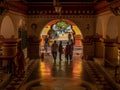 Traditional interiors of a temple in a village in India