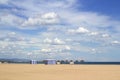 Malvarrosa sand beach in Valencia Spain blue sky Royalty Free Stock Photo