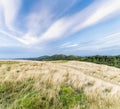 Malvern Hills at dusk, landscape,looking north from Herefordshire Beacon,England,United Kingdom Royalty Free Stock Photo