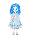 Malvina the girl with blue hair