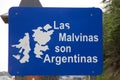 Malvinas panel at Ushuaia, the capital of Tierra del Fuego, Argentina