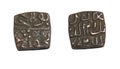 Malwa Sultanate Copper Square Coin in  Fractional Tanka Denomination Royalty Free Stock Photo