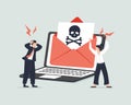 Malware abstract concept vector illustration. Malicious software, computer virus, malware program, spyware development