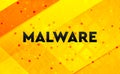 Malware abstract digital banner yellow background Royalty Free Stock Photo