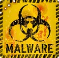 Malware alert sign Royalty Free Stock Photo