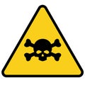 Malware attention hazard on white background. danger warning circle sign. radiation symbol