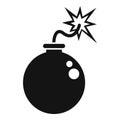Malware bomb icon simple vector. Error threat