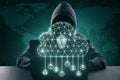 Malware and computing concept Royalty Free Stock Photo