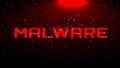 Malware Cyber Security Alert Concept. Dark Red BG Royalty Free Stock Photo