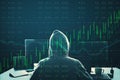 Malware and hacking concept with hacker Royalty Free Stock Photo