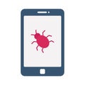 Malware mobile Flat Vector icon which can easily modify or edit