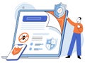 Malware spyware virus. Hacking attempts on internet are constant concern