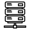 Malware system icon, outline style Royalty Free Stock Photo