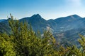 Maly Rozsutec, Velky Rozsutec and Stoh hills from Sokolie hill in Mala Fatra mountains in Slovakia Royalty Free Stock Photo