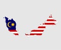 Malaysia Flag National Asia Emblem Map Icon Vector Royalty Free Stock Photo