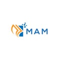 MAM credit repair accounting logo design on WHITE background. MAM creative initials Growth graph letter logo concept. MAM business