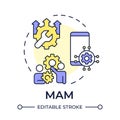 MAM multi color concept icon Royalty Free Stock Photo