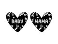 Mama baby mini vector typography love words