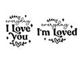 Mama baby mini vector typography love words